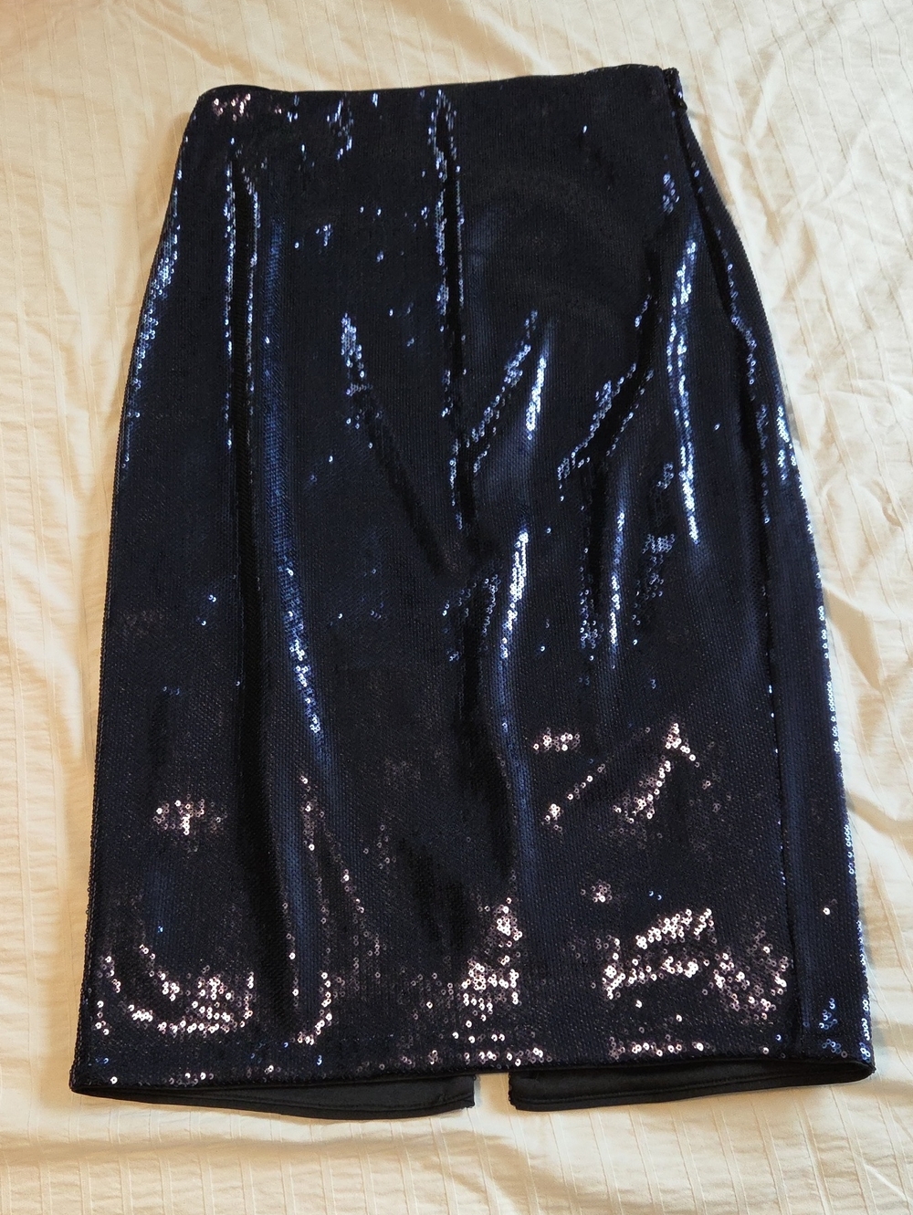 Express Sequin Pencil Skirt - Navy Blue